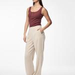 PCVINSTY LINEN-BLEND TROUSERS