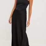 Mid Waist Maxi Satin Skirt