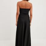 Mid Waist Maxi Satin Skirt