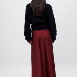 Mid Waist Maxi Satin Skirt