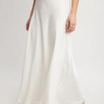 Mid Waist Maxi Satin Skirt