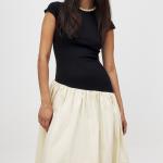 Jersey Ballon Skirt Midi Dress