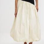 Jersey Ballon Skirt Midi Dress