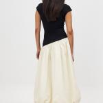 Jersey Ballon Skirt Midi Dress